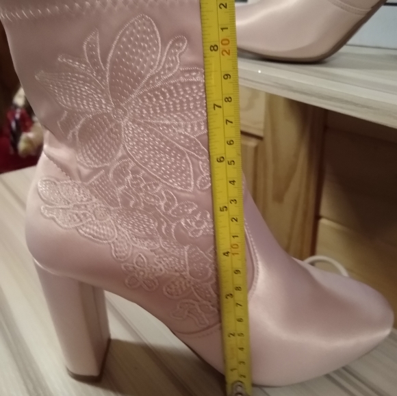 Pink Satin Cupid Boots - Picture 10 of 16